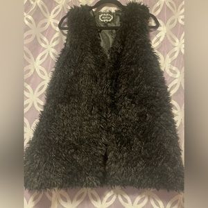 Black Fur Vest